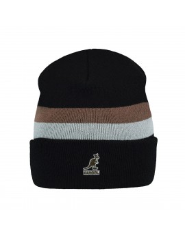 Kangol dual stripe beanie black