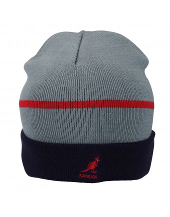 Kangol sport stripe beanie grey