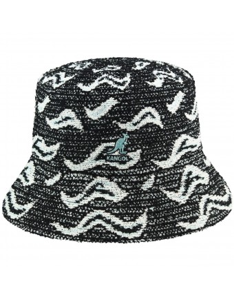 Kangol Wave Camo Bucket Black