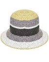Palarie Betmar Catherine Braided Cloche Multicolor