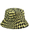 Kangol Warped Check Bucket Navy