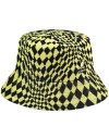 Kangol Warped Check Bucket Navy