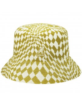 Kangol Warped Check Bucket Yellow