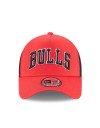 New Era trucker team script chicago bulls red