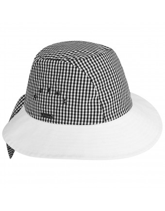 Palarie Betmar knotted cloche negru-alb