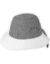 Palarie Betmar knotted cloche negru-alb
