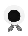 Palarie Betmar knotted cloche negru-alb