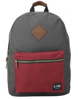 G.Ride Backpack Blanche Black Red