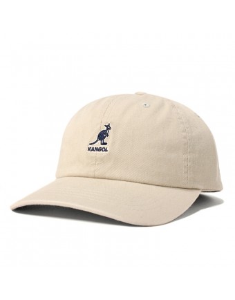 Sapca Kangol Washed Cotton Adjustable Baseball Bej